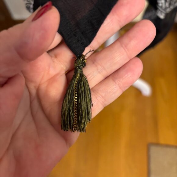 VINCE CAMUTO Green/White Floral Kimono Wrap Open Front Boho Cover Up One Size - Picture 4 of 10